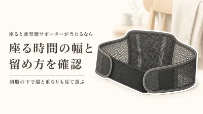 薄型腰サポーターが座ると当たる？立ち時間・座り時間と制服の下で留め方を選ぶ
